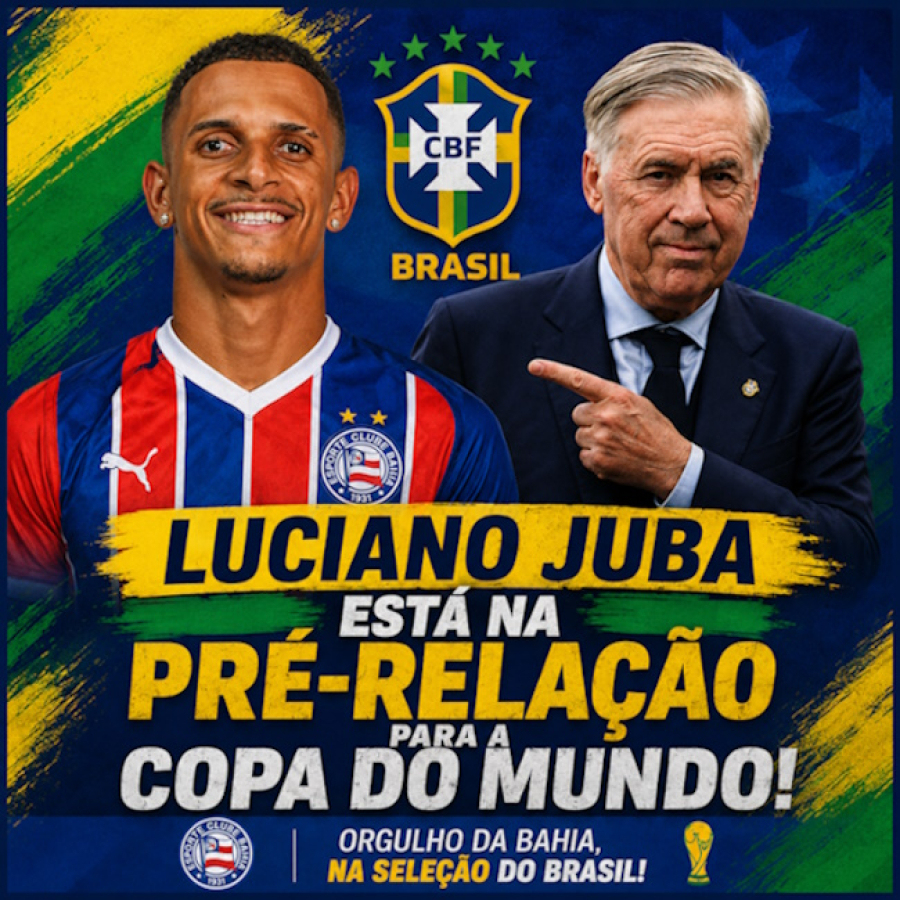 LUCIANO JUBA ESTÁ NA PRÉ-RELAÇÃO PARA A COPA