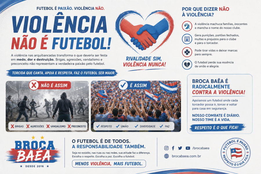 NÃO À VIOLÊNCIA DAS TORCIDAS NO FUTEBOL