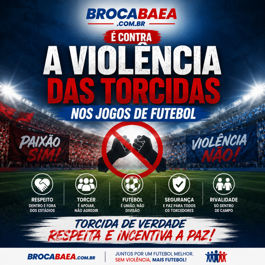 NÃO À VIOLÊNCIA DAS TORCIDAS NO FUTEBOL