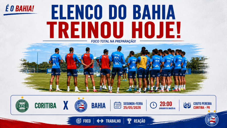 Bahia intensifica preparação no CT Evaristo de Macedo para enfrentar o Coritiba