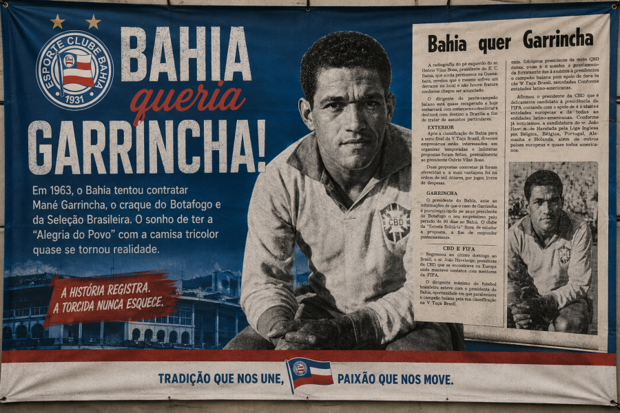 Quando o Bahia sonhou com Garrincha